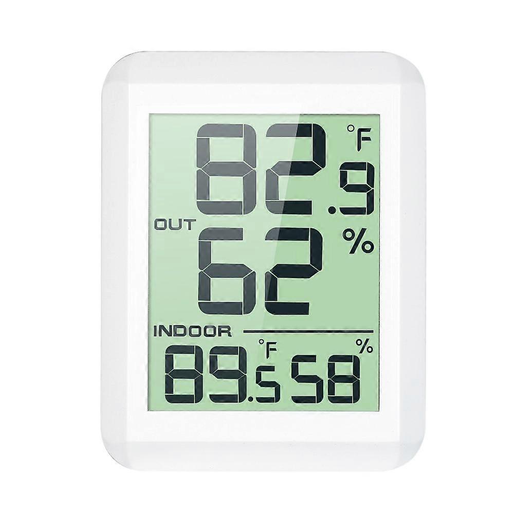 Wireless Mini LCD Digital Thermometer Hygrometer Indoor Outdoor C/F Temperature Humidity Monitor Gauge Thermo-Hygrometer with Back Stand for Warehouse