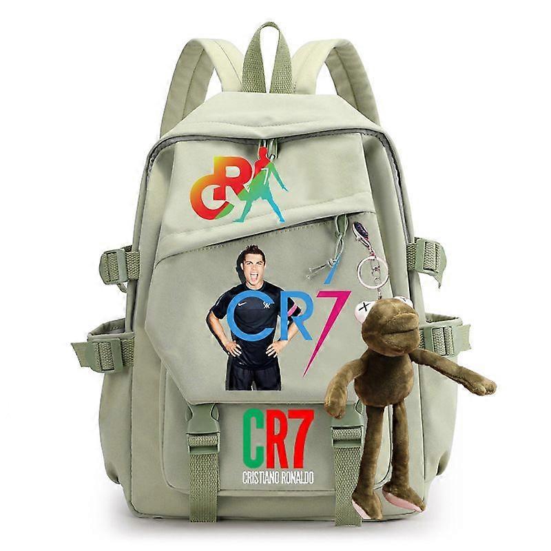 Sssxv Cr7 Nylon Scuola Zaino Studentessa Bookbag Travel Bags Notebook Regalo per ragazzi Ragazze Teentager 5 7 L