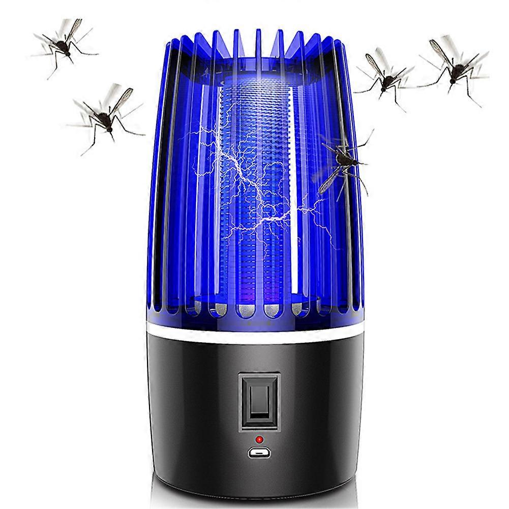 USB Charging Mosquito Killer Lamp with Hanging Handle Portable Rechargeable Bugs Zapper for Indoor Outdoor Camping Summer Trip Living Room Bedroom