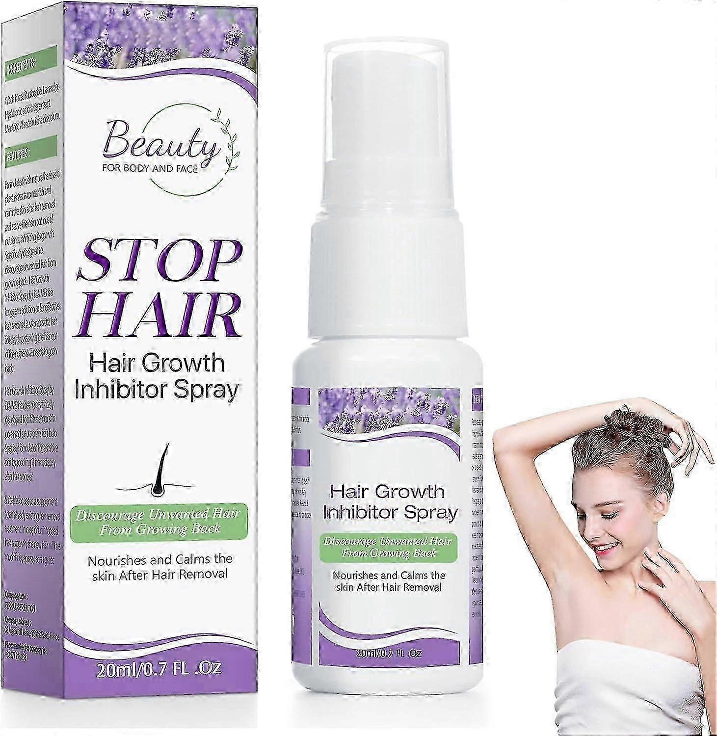 3 قطع مثبط نمو الشعر ، رذاذ وقف نمو الشعر ، مثبط الشعر غير المهيج ، بخاخ إزالة الشعر الدائم للجسم