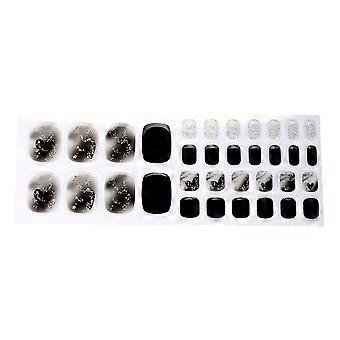 Snel van toepassing Gel Pedicure Stickers Langdurige slijtage met sprankelend poeder Ornament Pedicure Stickers voor vrouwen
