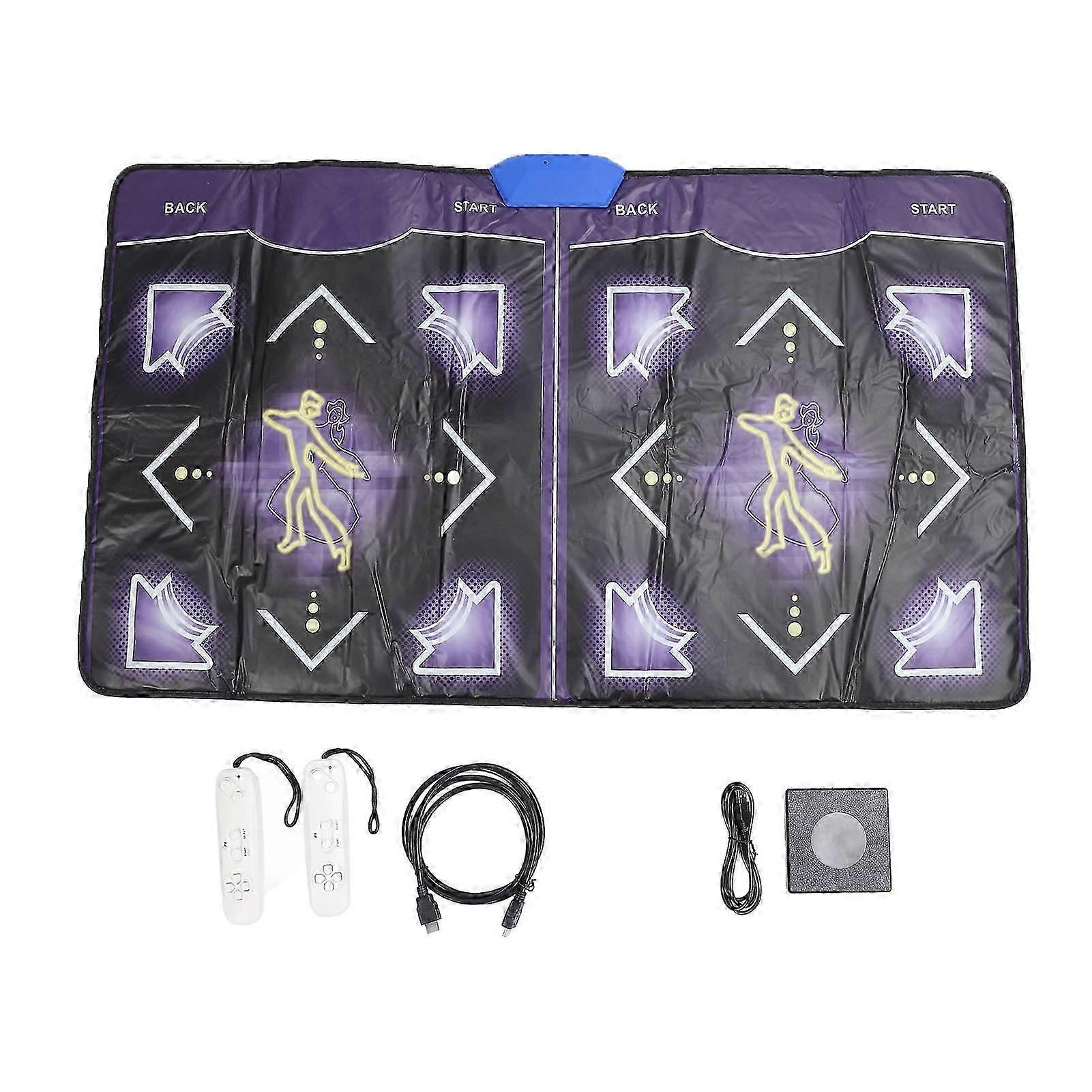 Double Dance Mat Hd Multimedia Interface Improve Coordination Electronic Dancing Pad For Adults And Kids