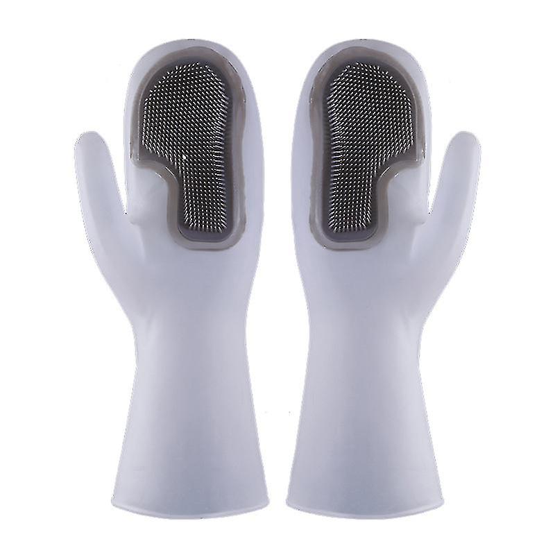Silicone Cleaning Gloves With Kitchen Brush