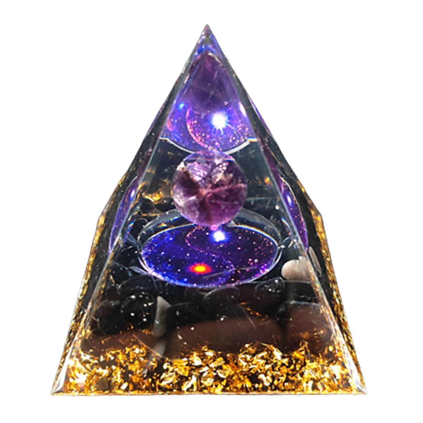 Pyramid Crystals Statue Ornaments Creative Craft Tabletop Statue Suitable for Office Wine Decor
