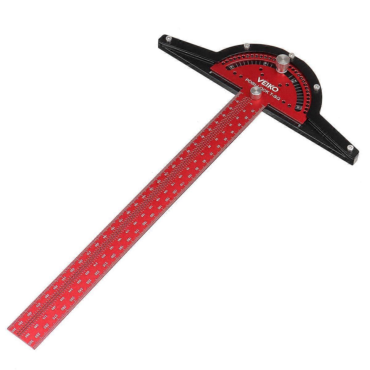 Aluminum Alloy 300mm T Square Ruler For Woodworking - Angle Measure Tool