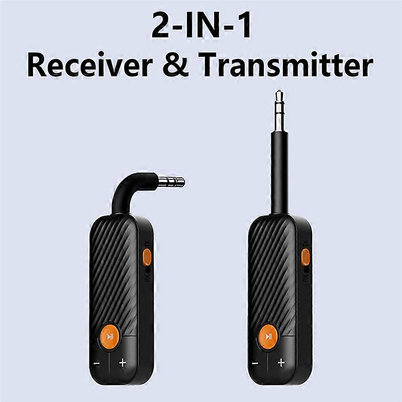 Bluetooth 5.2 Audio Receiver  mitter 3.5mm AUX Stereo Wireless Audio Adapter with Mic for Headph