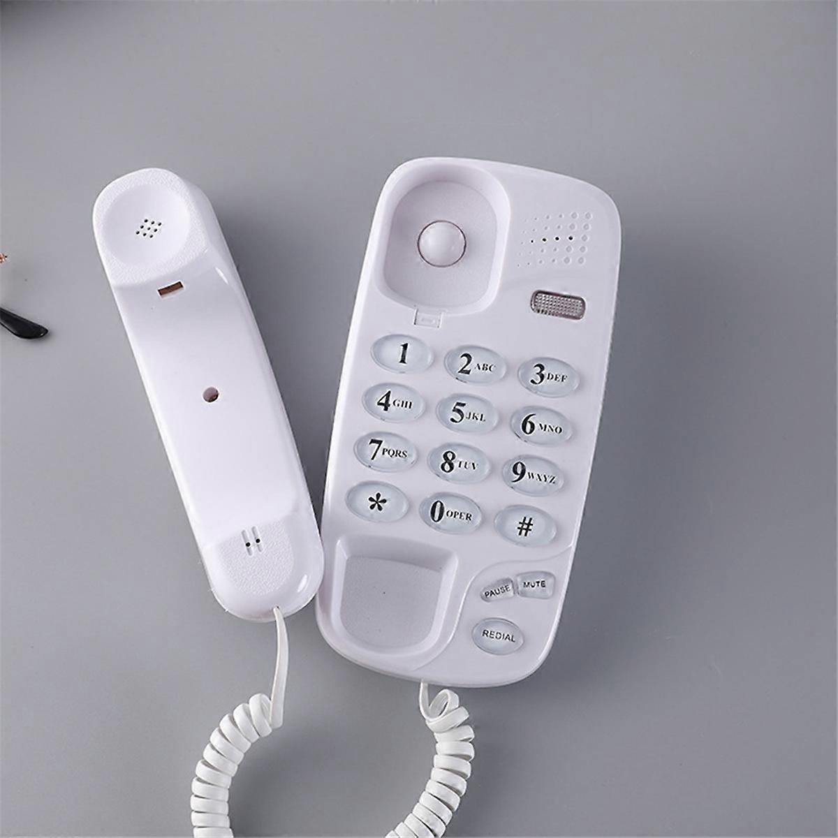-580 Big Button Corded Phone Wall-Mounted Telephones Machine Support Wall Mount or Desk Phone