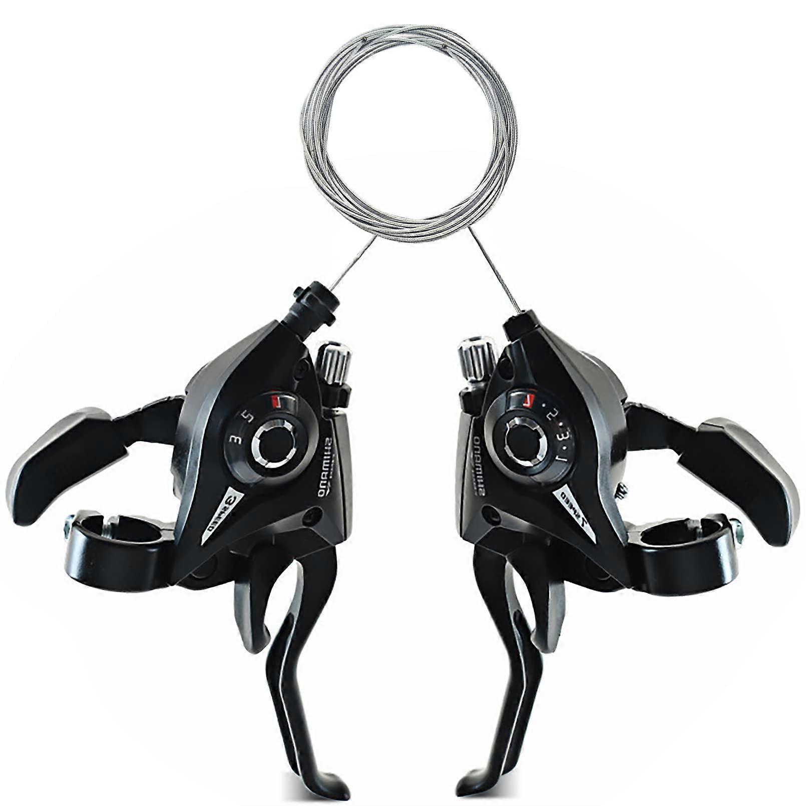 Bicycle Brake Levers Shifter 3x7 21 Speed Compatible with Mountain Bikes Lightweight Durable Design