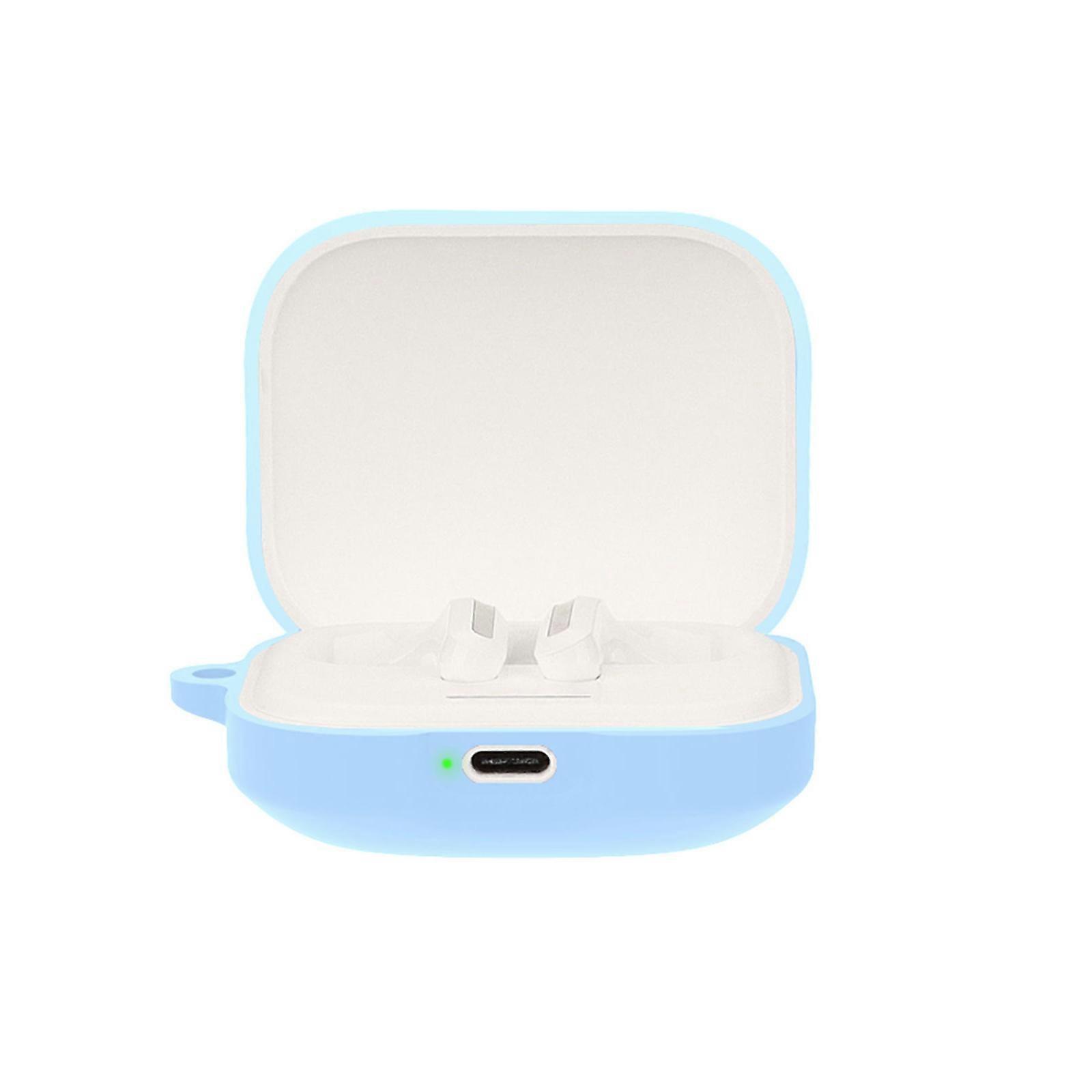 Compatible for Redmi Buds 5 Shockproof Earphone Sleeve Impact-resistant Housing Anti-dust Washable Silicone Cover Holder sky blue