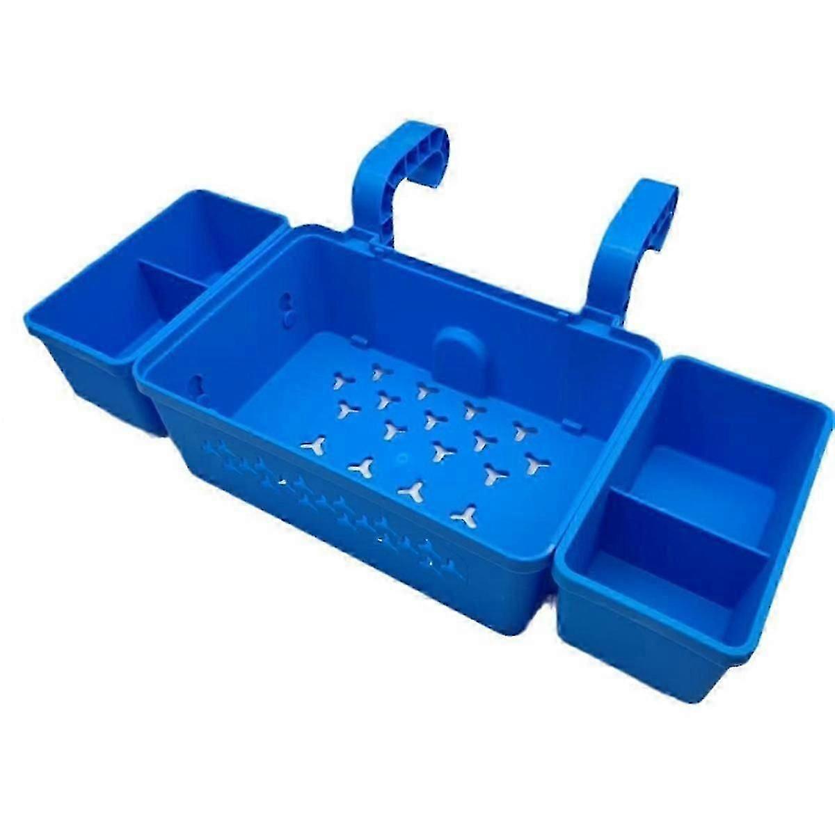 Poolside Storage Basket with Pool Cup Holder, Above Ground Pool Accessories, Pool Toy Basket, for M