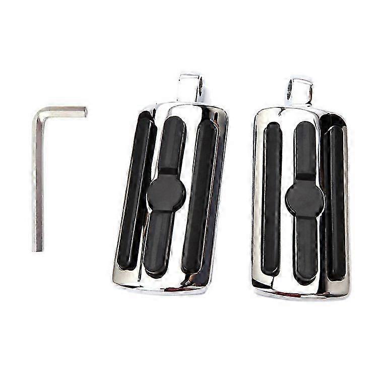 10mm Highway Foot Pegs Footrest Rear Front Footrest Pedals Chrome for Touring Softail