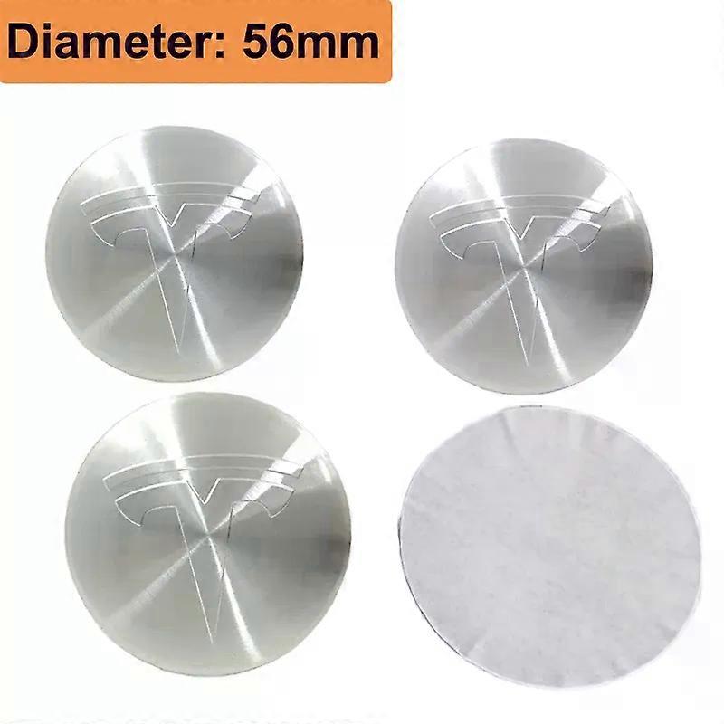 4pcs 56mm Car Wheel Hub Center Caps Emblem Sticker Styling compatible for Model3 Model S Roadster Cybertuck Modelx Auto Accessories