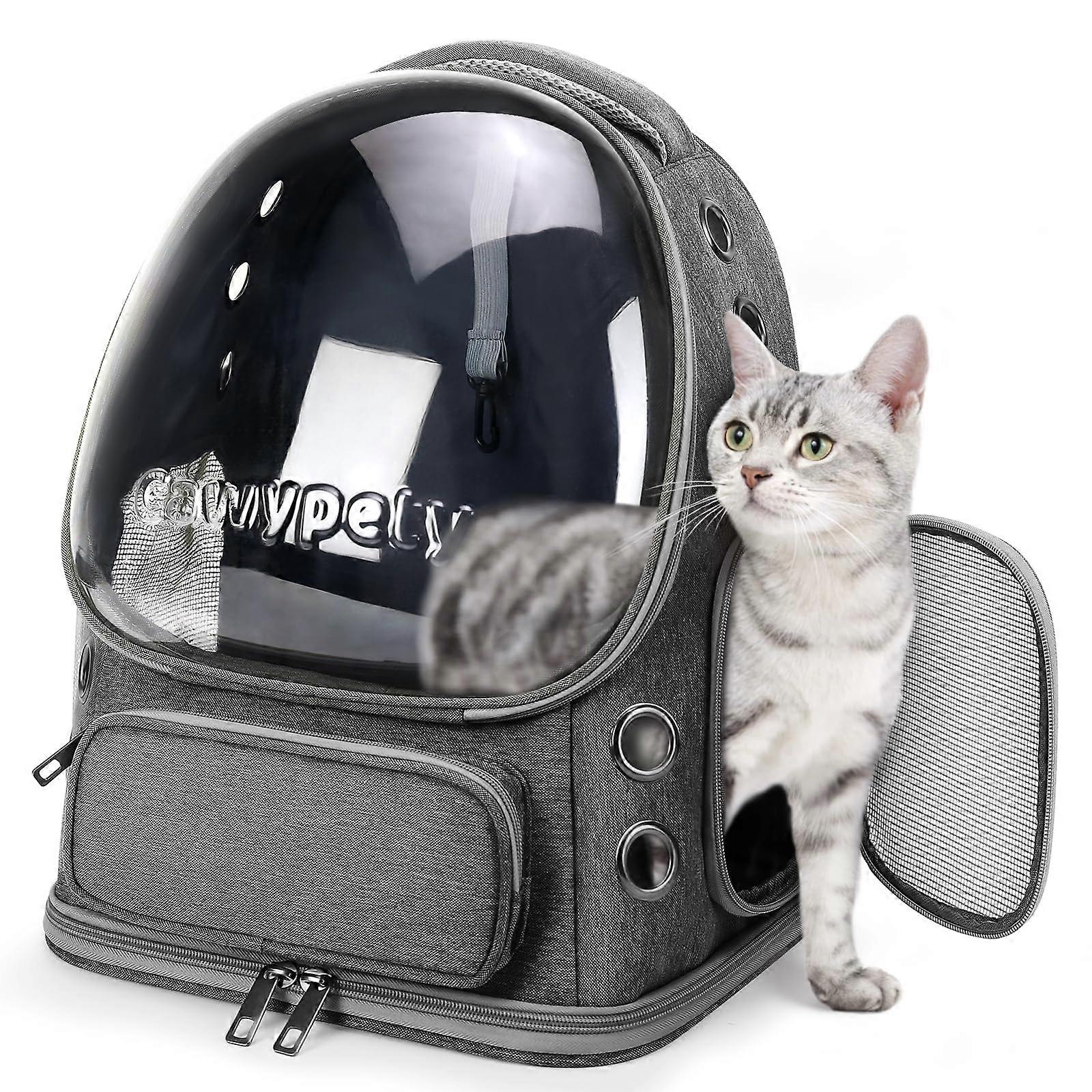 Breathable Transparent Foldable Cat Backpack for Carrier Travel with Large Space