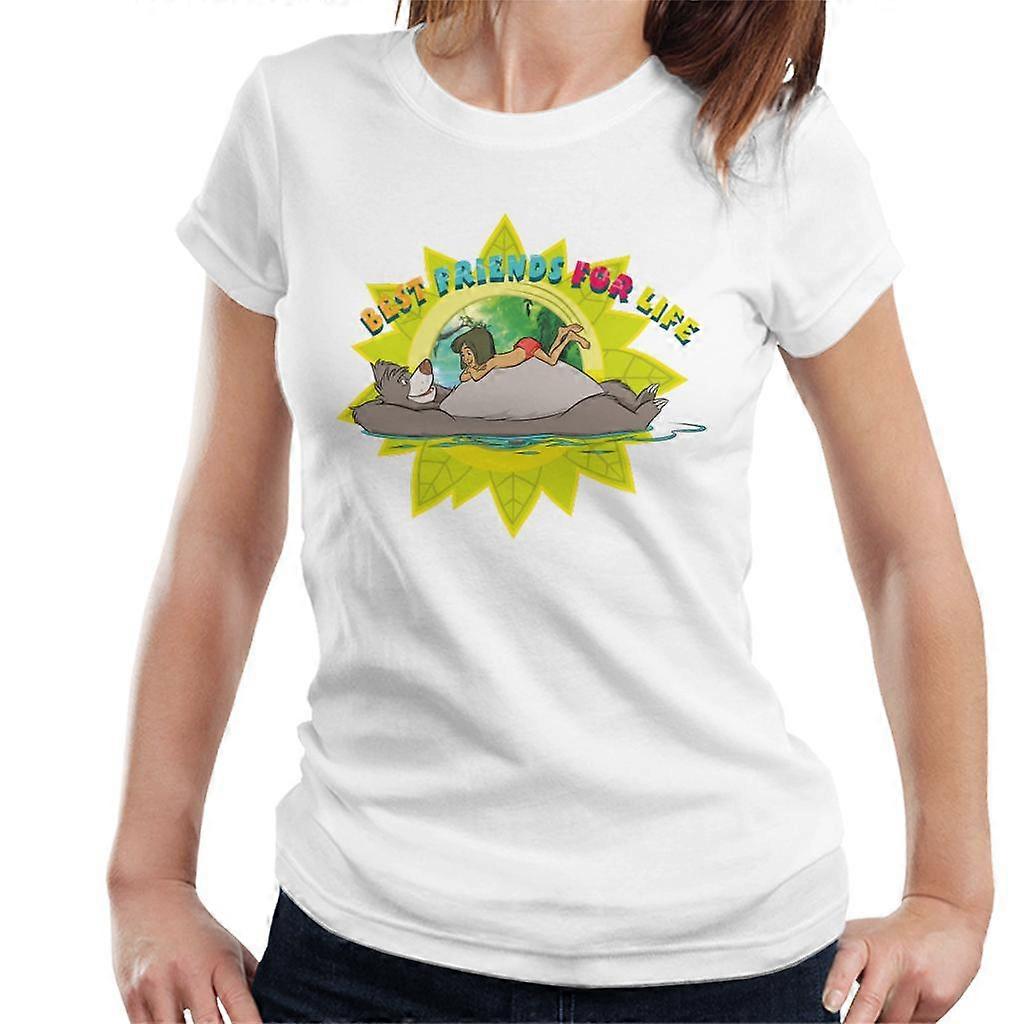 ディズニー・ザ・ジャングル・ブック ベスト・フレンズ・フォー・ライフ モーグリ&バルー レディースTシャツ