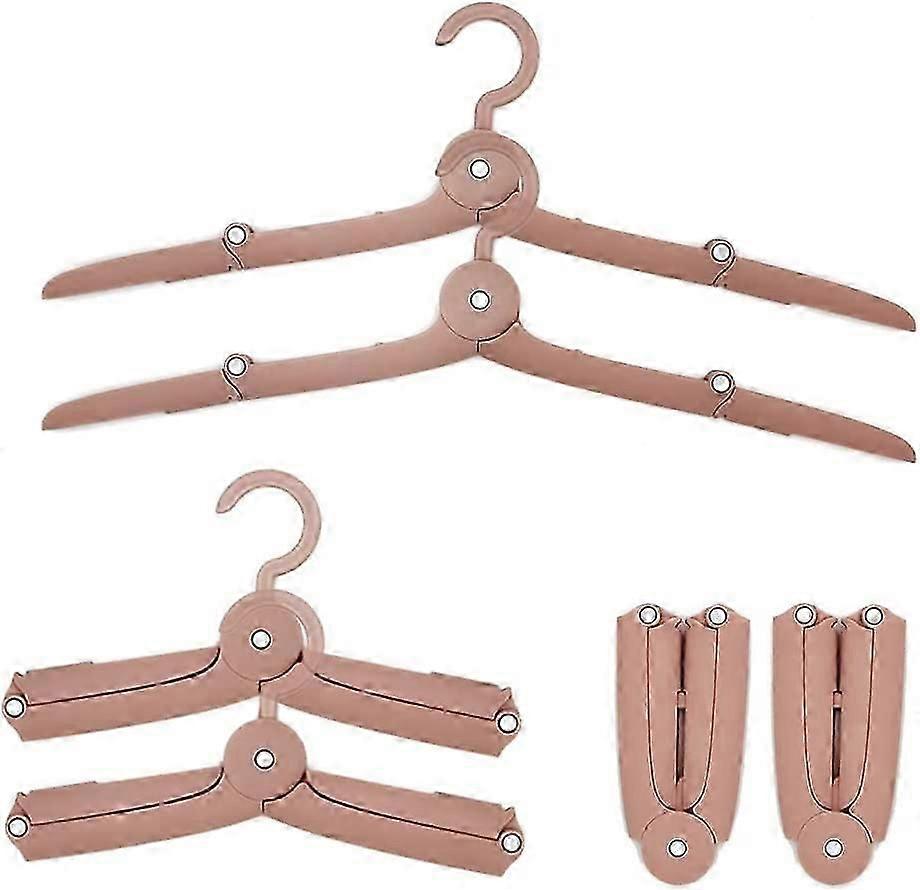 6 Pcs Clothes Hanger Folding Plastic