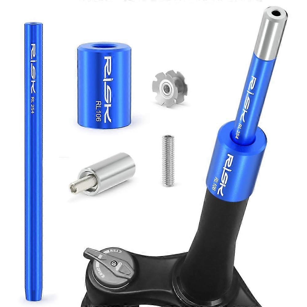 Professional Bicycle Star Nut Installation and Extraction Tool Set for 1-1/8" and 1-1/2" Headsets, Steel Construction