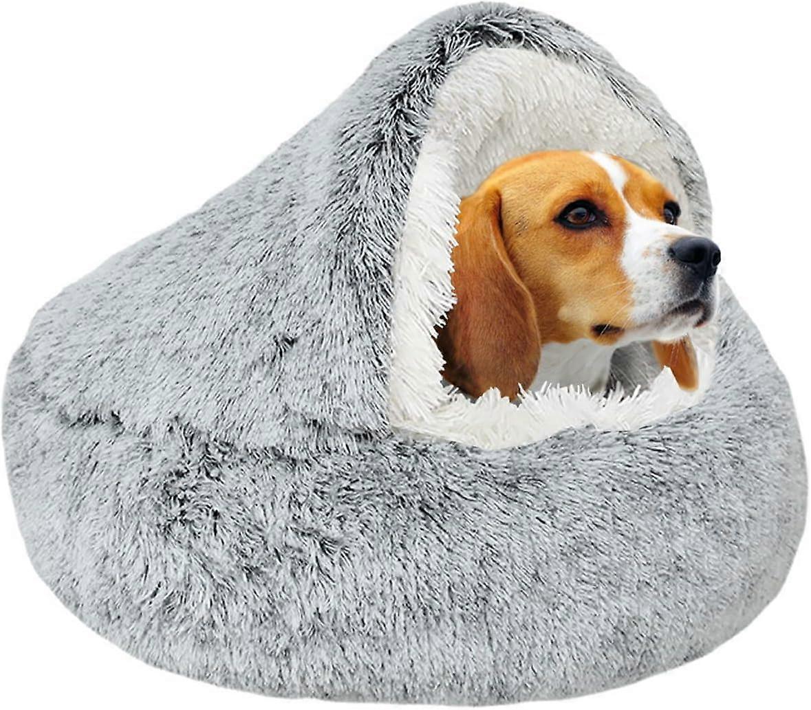 Small Dog Bed - Washable Donut Cuddler Nest in Soft Faux Fur for Medium and Small Dogs, Plush and Cozy Design
