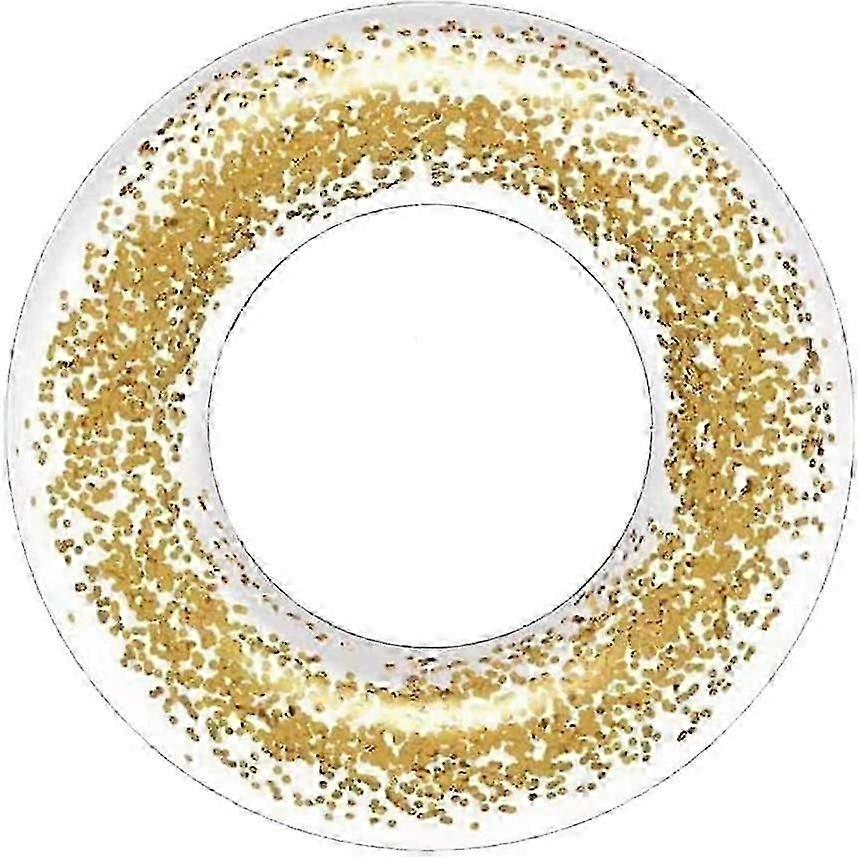 Inflatable Pool Float , Clear Float Tubes, Glitter Swimming Ring, Pool Toys for Summer Swim Pool