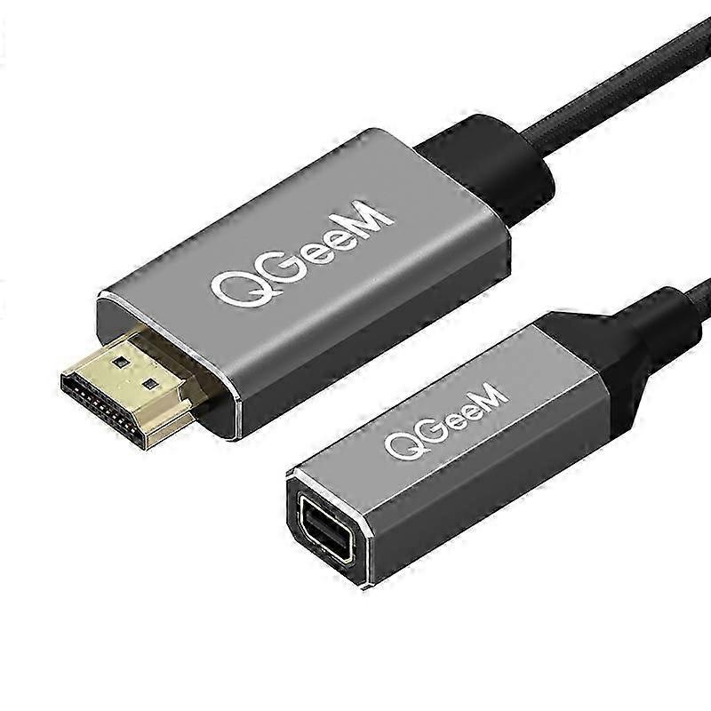 QGeeM HDMI محول محول DP أحادي إلى صغير UHD 4K@30Hz التوصيل والتشغيل متوافق مع الكمبيوتر المحمول