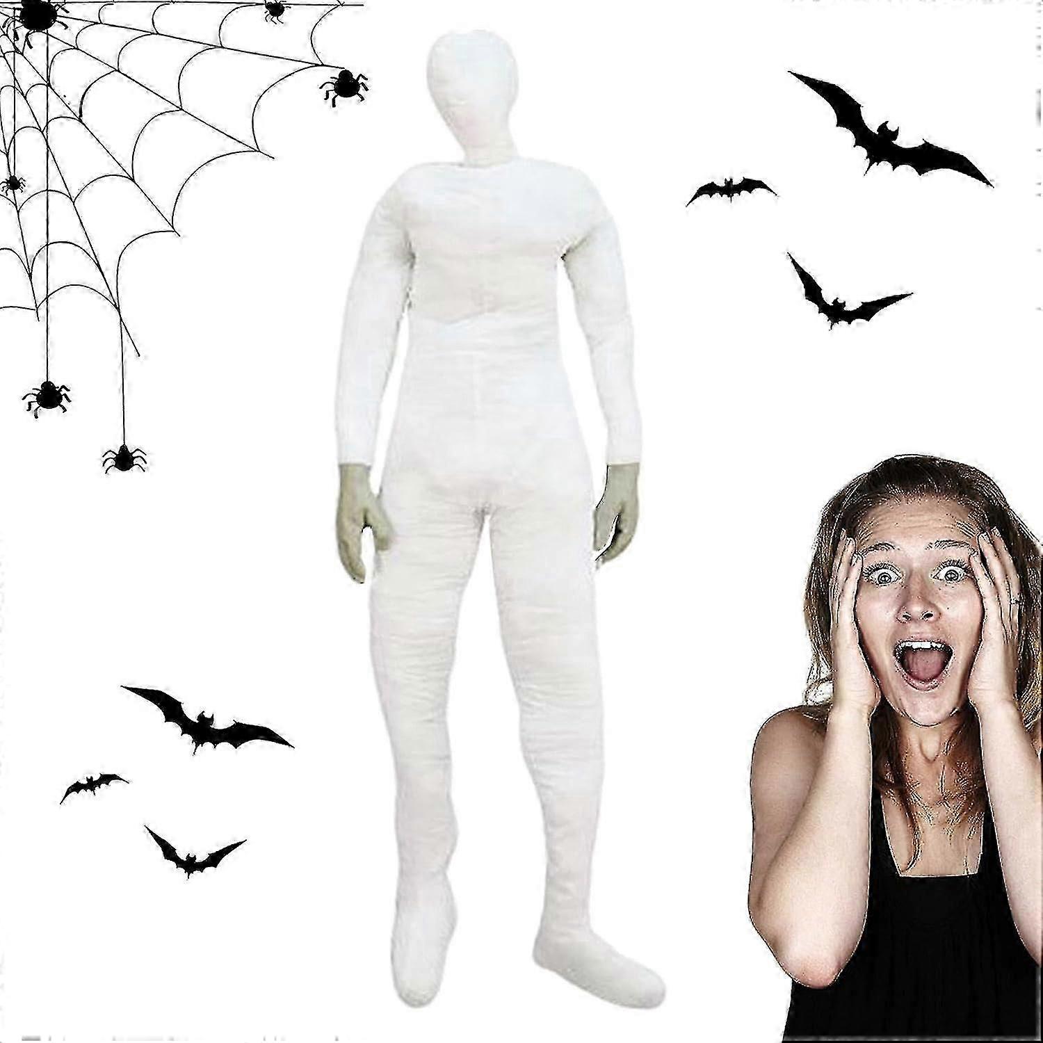 182cm Posable Halloween Decor - Life Size Soft Stuffed Bendable Mannequin