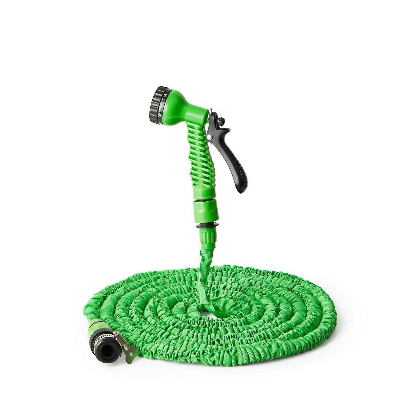 amazing expandable garden hose 100 ft  expands 3x to 100ft, no tangles or kinks! durable latex core  poly