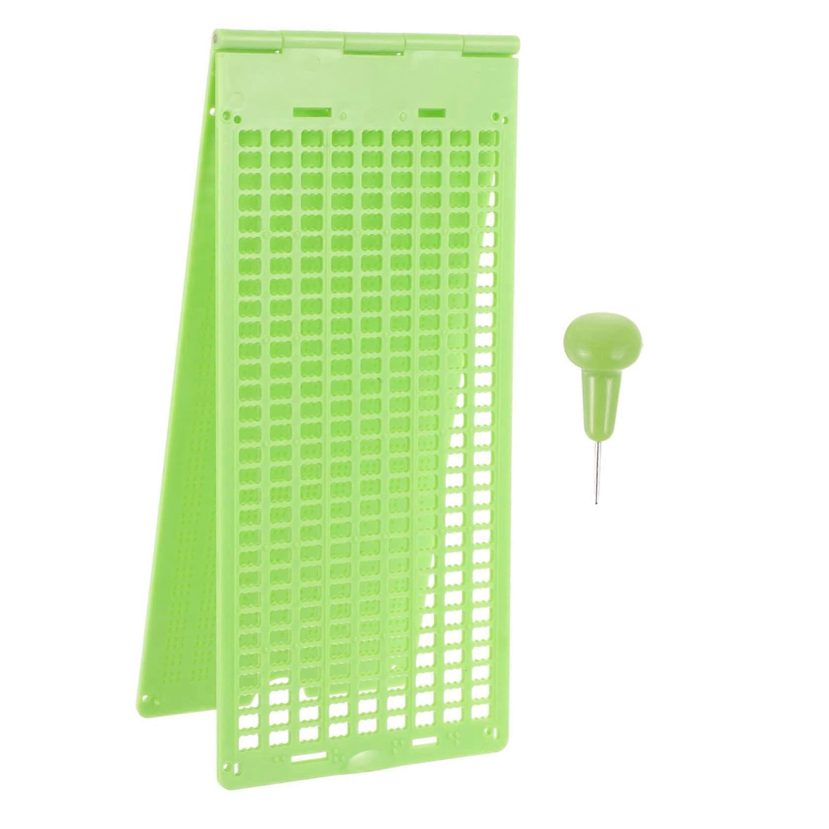 Ergonomic Braille Plate 30-Cell Plastic Board with 9 Lines and Stylus for Visually Impaired Users
