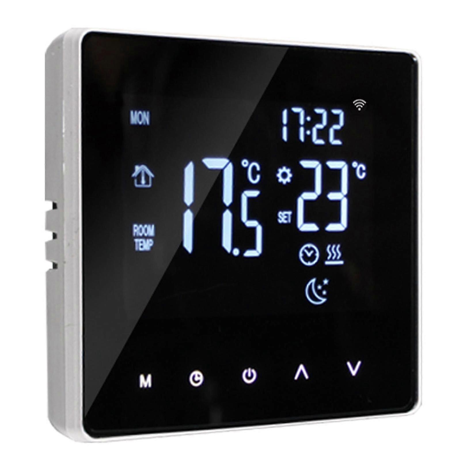 Smart Thermostat 7 Day Programmable Large LCD Display Touchscreen APP Control High Accuracy Temperature Adjustment ABS
