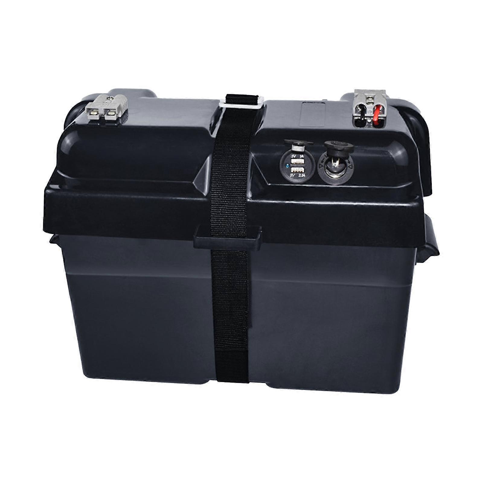 Battery Box Holder with Strap Organizer for Boat Camper Trolling Motor