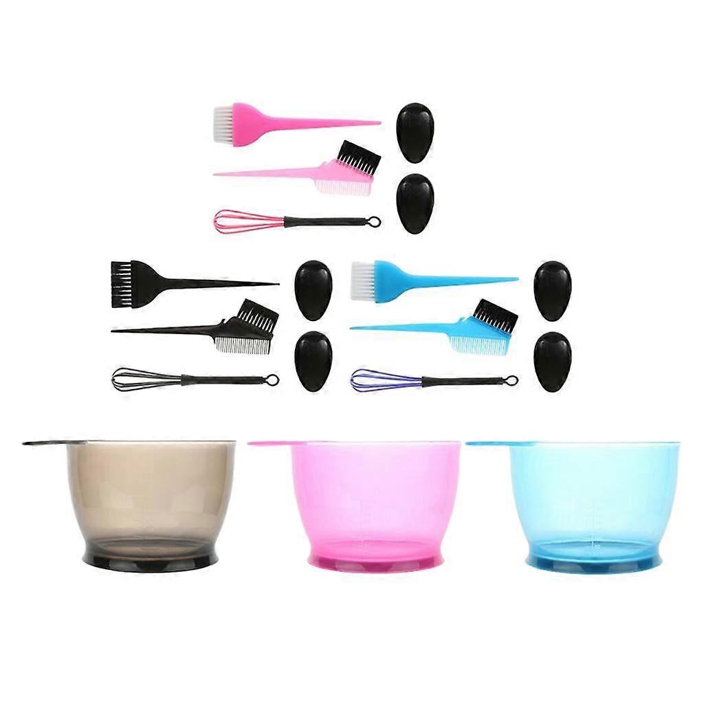 5 stk børste blandeskål hårfarve applikator kit