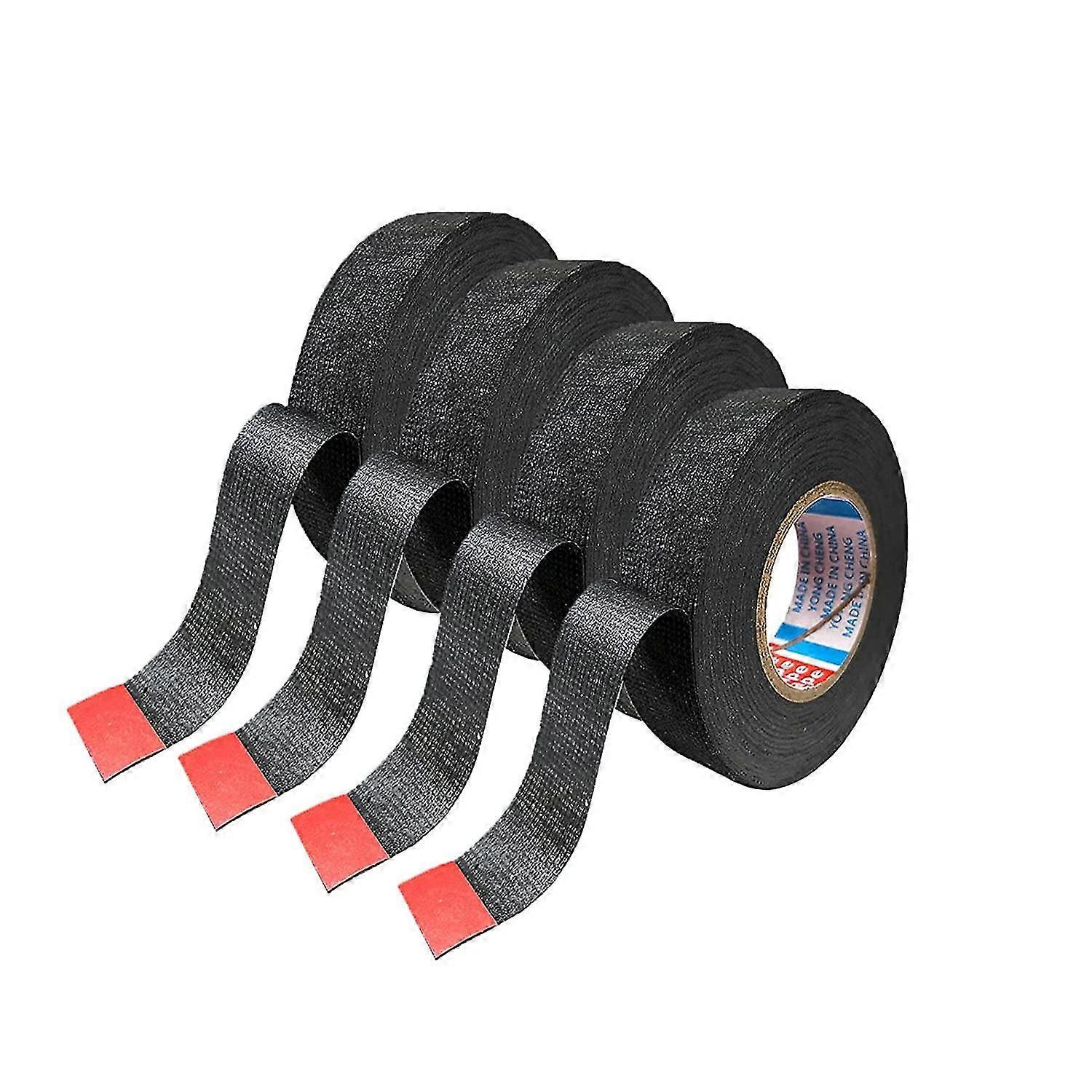 شريط كهربائي ، شريط تسخير مقاوم للحرارة شريط لاصق صناعي من القماش تسخير الأسلاك ، 4 لفات (19 مم * 15 م)
