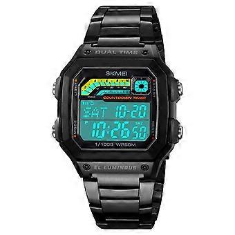 SKMEI 2307 Montre Numérique Carrée Montre Électronique Lumineuse De Sports De Plein Air - Noir