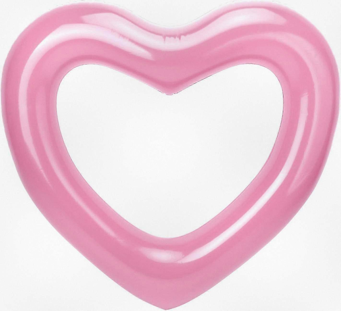 Heart Shaped Inflatable Pool Float, 120cm Large Swimming Ring for Summer Water Fun