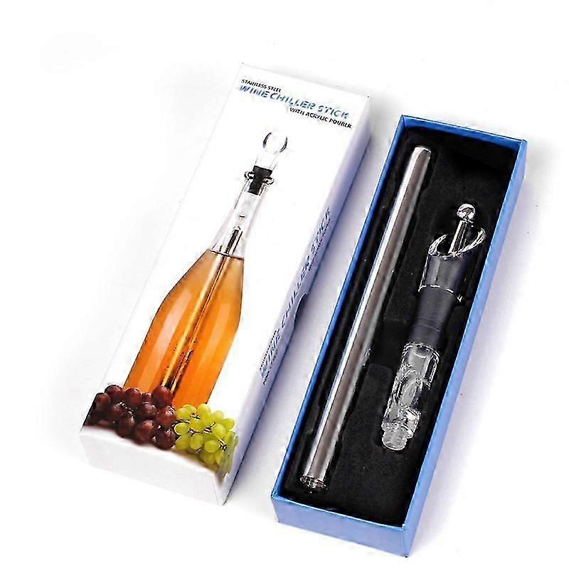 Red wine ice wine stick 3-piece set 304 stainless steel ice wine stick Red wine quick freezing ice wine container Red wine set 322 * 18mm,2024 Ping x