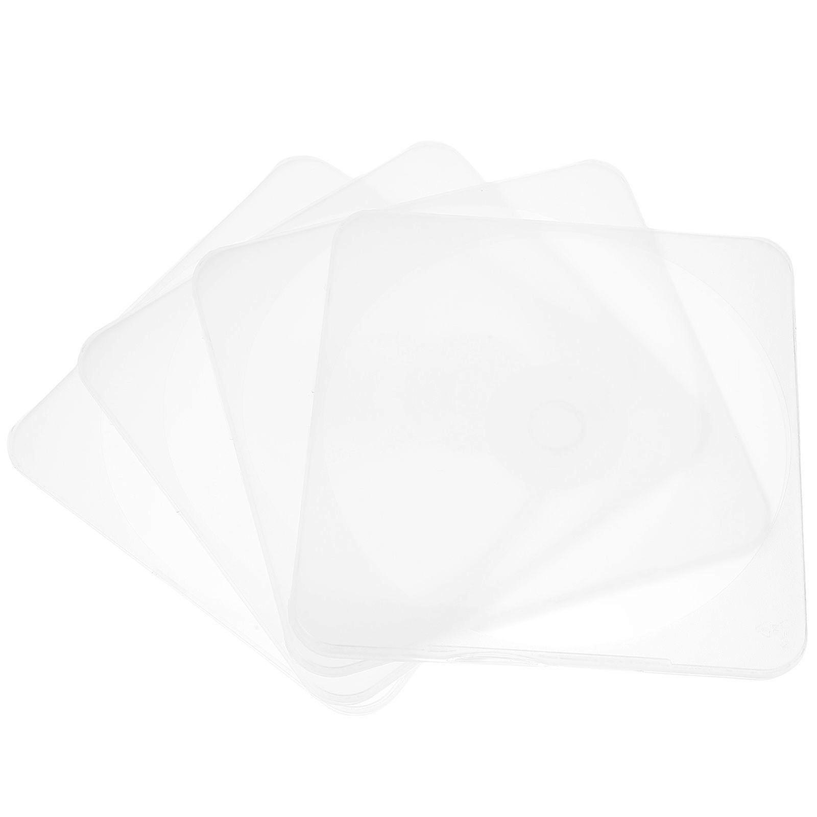 4pcs CD Packing Cases Plastic CD Boxes DVD Carrying Cases DVD Storage Cases