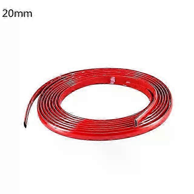 3m /5m Diy Car Bumper Self-adhesive Red Decorative Strip Thickened Pvc Material To Prevent Body Scratches Decorate Car Accessory
