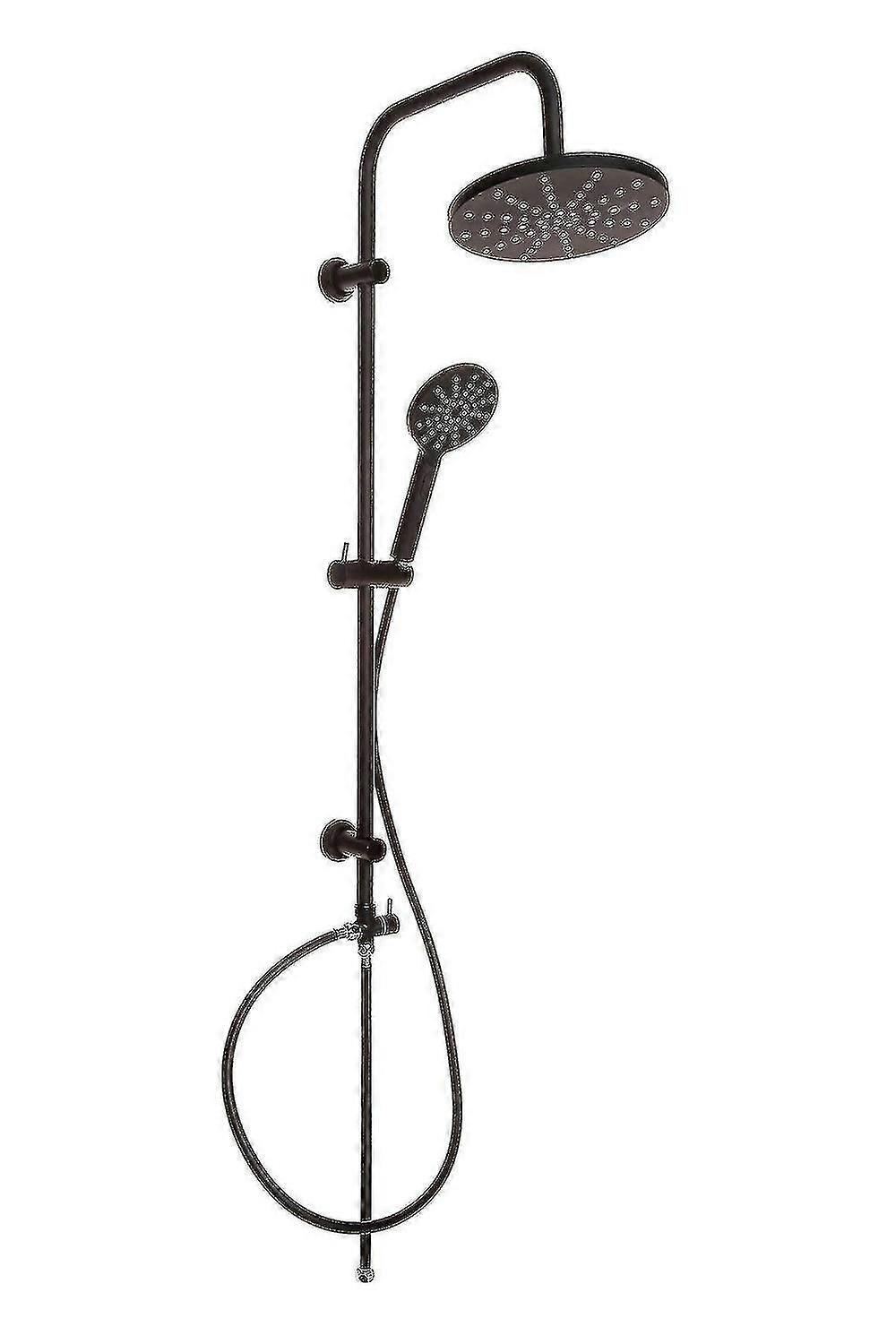 Shower Column Multi Function Showerhead Large Sliding Rainfall Black Colour