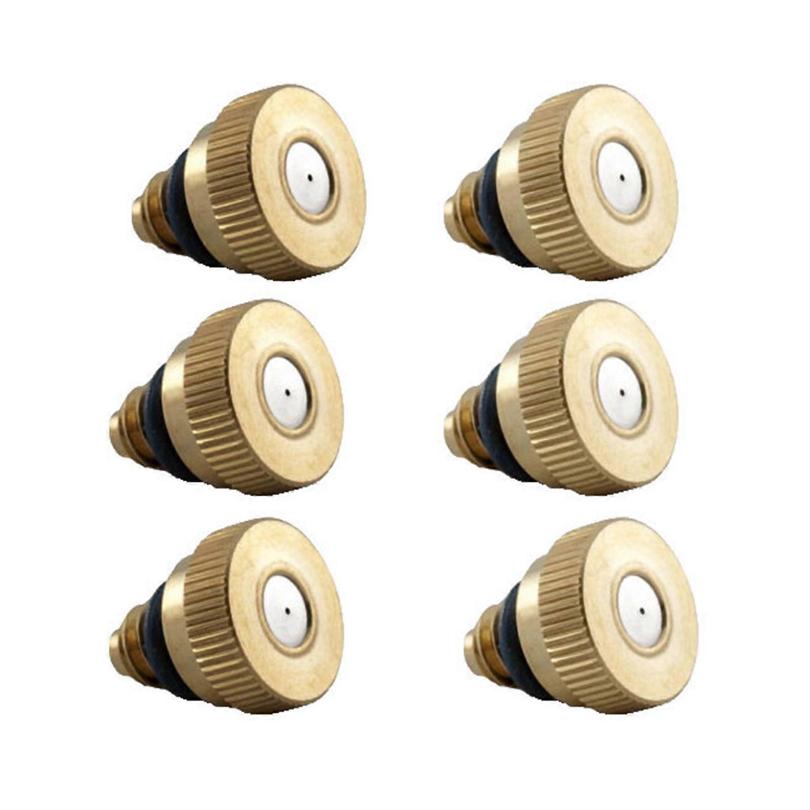 6x/set Misting System Nozzle Low Pressure Atomizing Misting Sprayer Water Hose Nozzle for Greenhouse Landscaping