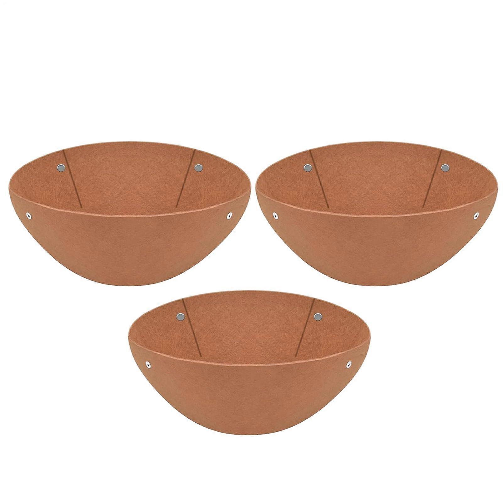 Pflanzkorb Innenliner Planter Basket Inner Liner, Filzmatte Felt Mat, Round Basket Inserts 3-Piece, Drainage, 12-In