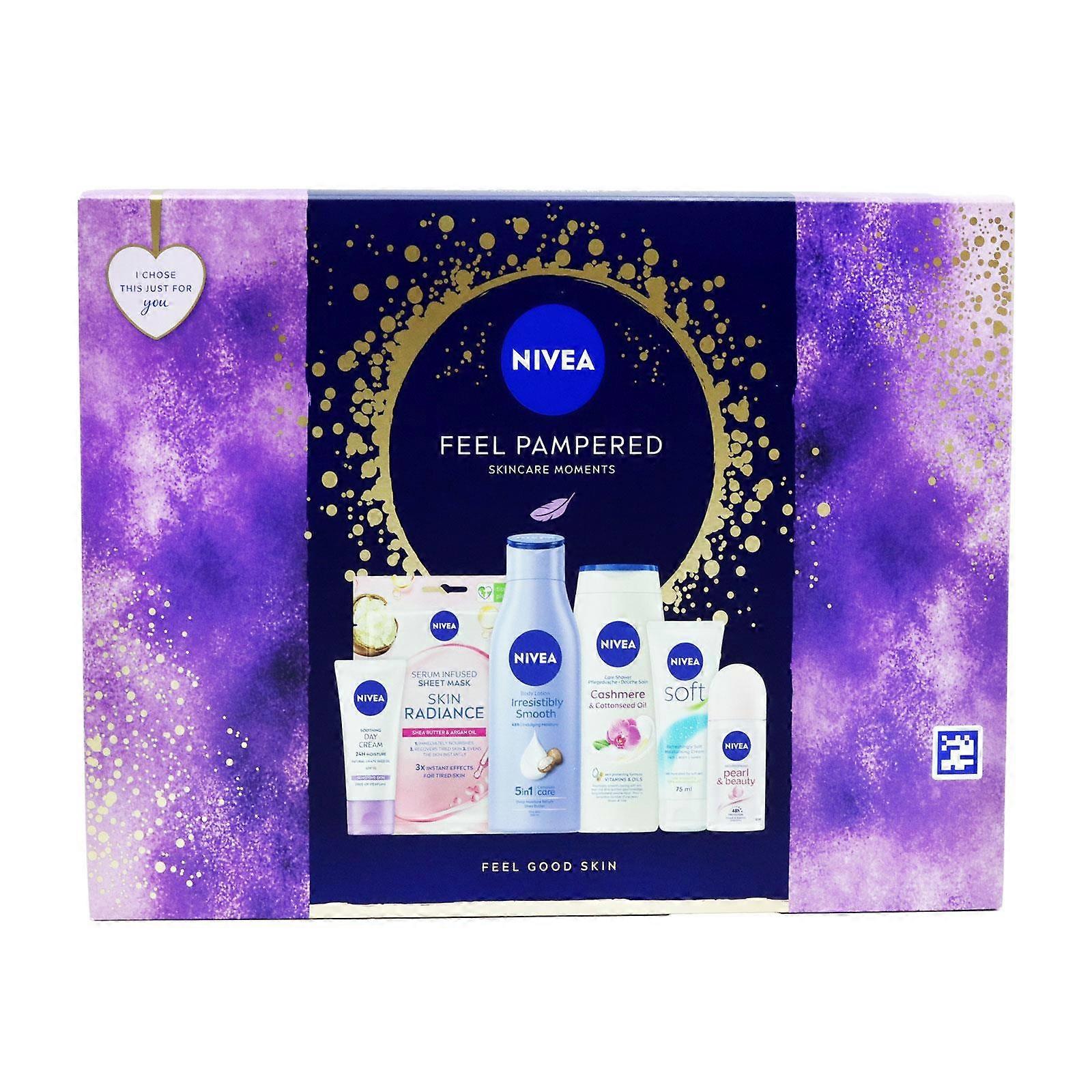 Nivea Feel Pampered Skincare Moments Coffret cadeau de 6 pièces