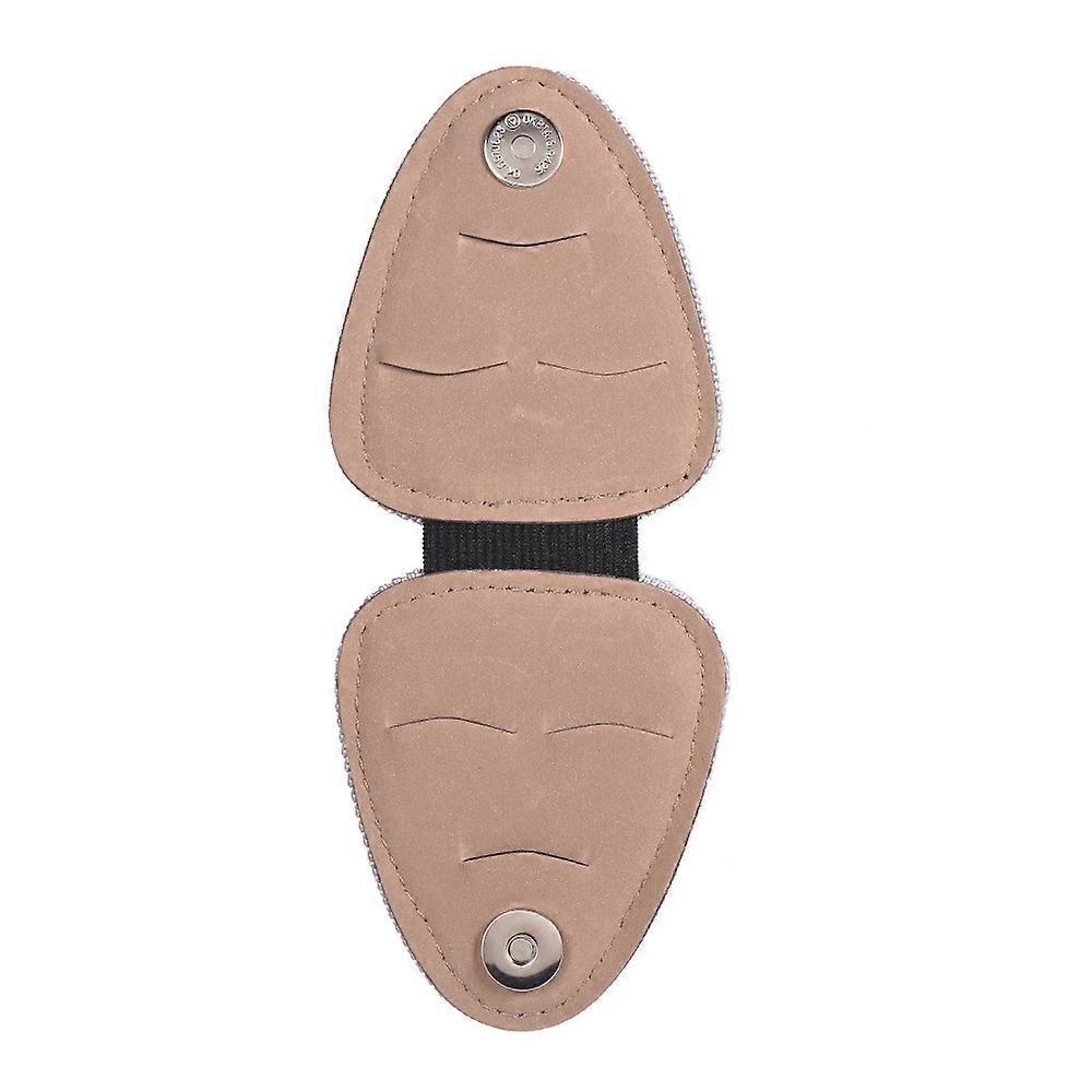 Guitar Picks Holder Case Bag PU Synthetic Leather with 6pcs Celluloid Picks String Instrument Accessories
