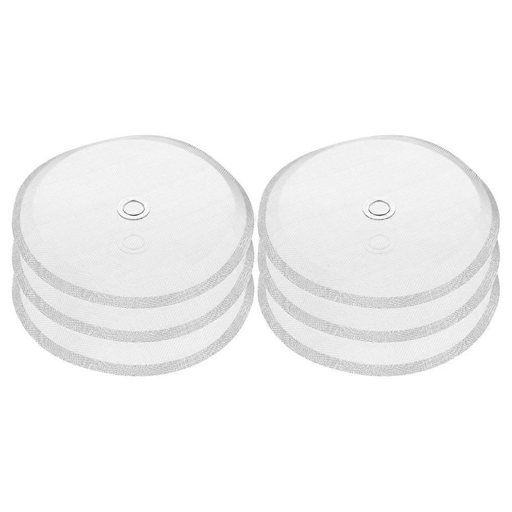 6pcs Reusable Stainless Steel Espresso Filter Mesh for Manual Coffee Machines, Compact Design for Home Use