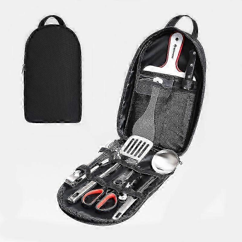 Outdoor Cookware Set Handbag Picnic Bag Portable Tableware Storage Bag Camping Cookware Nine-Piece Set
