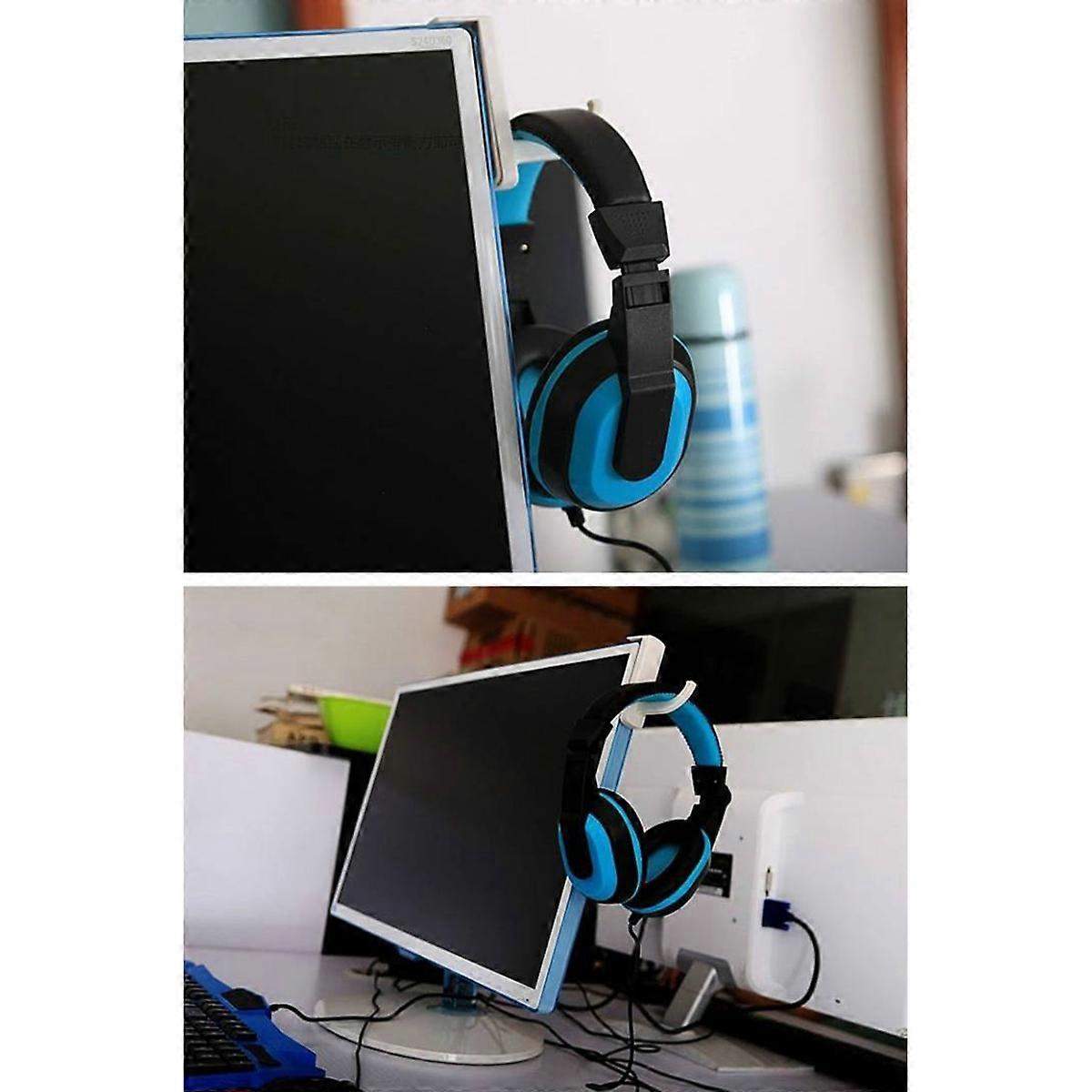 4PCS Self Adhesive Headphone Hanger Hooks, Durable Compact Headset Holder for Home or Cafe, Scratch Resistant Design, Easy Access, Random Color