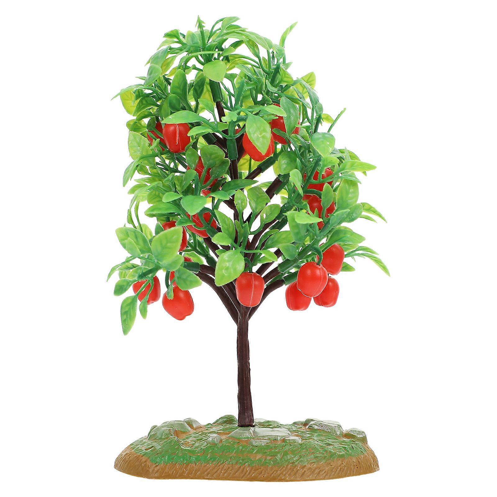 2pcs Micro Landscaping Apple Tree Models Decorative Garden Layout Accessories for Miniature Landscapes Sand Table Scene Enhancement
