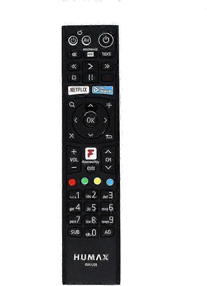 Remote Control for Compatible Humax HD TV Recorders FVP-4000T and 5000T with Freeview Play Features
