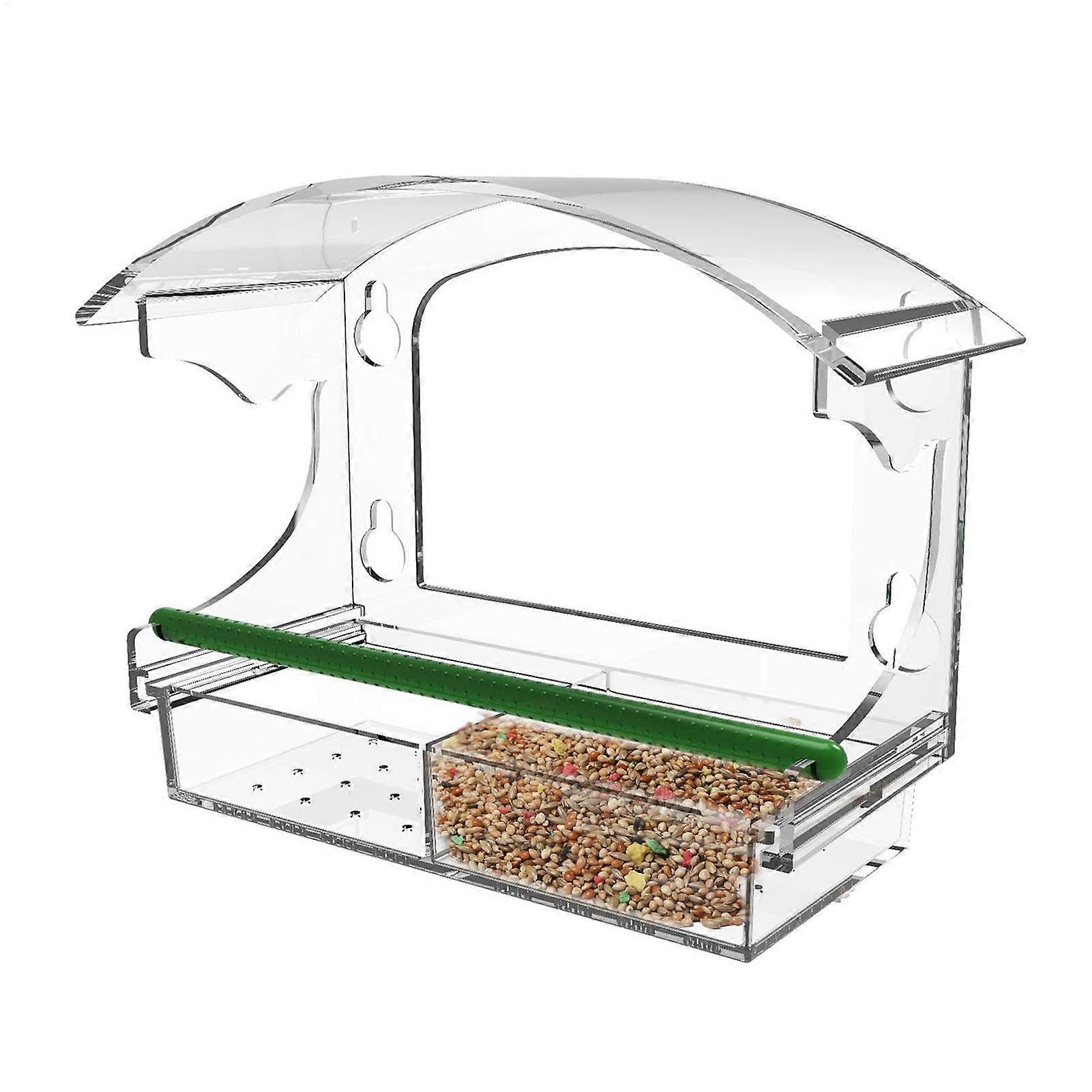 Goldfinches Food Dispenser acrylic window bird feeder with suction cups