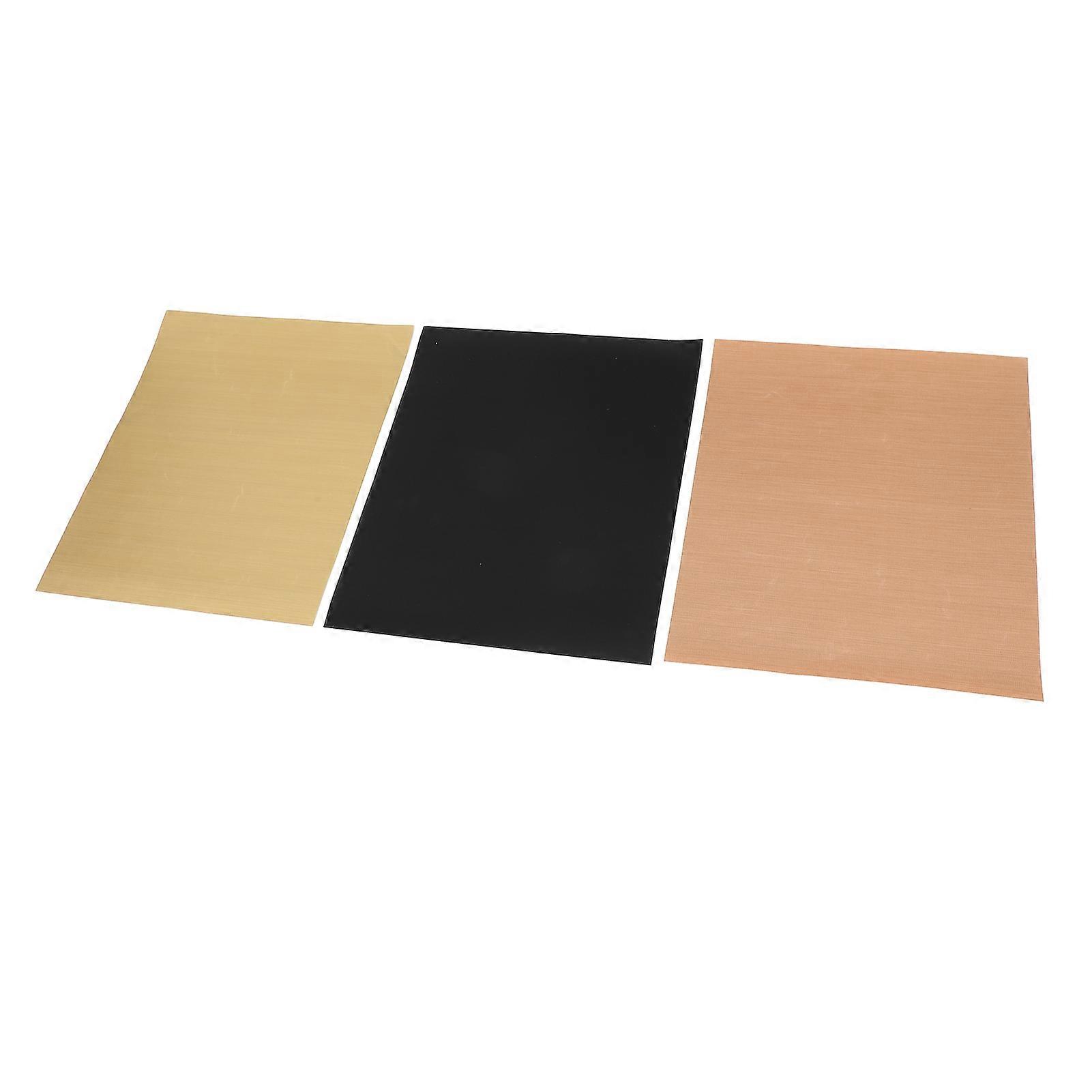 3pcs Grill Mat High Temperature Resistance Reusable Washable Anti Stick PTFE Oven Liner for Home Outdoor 40 X 33cm
