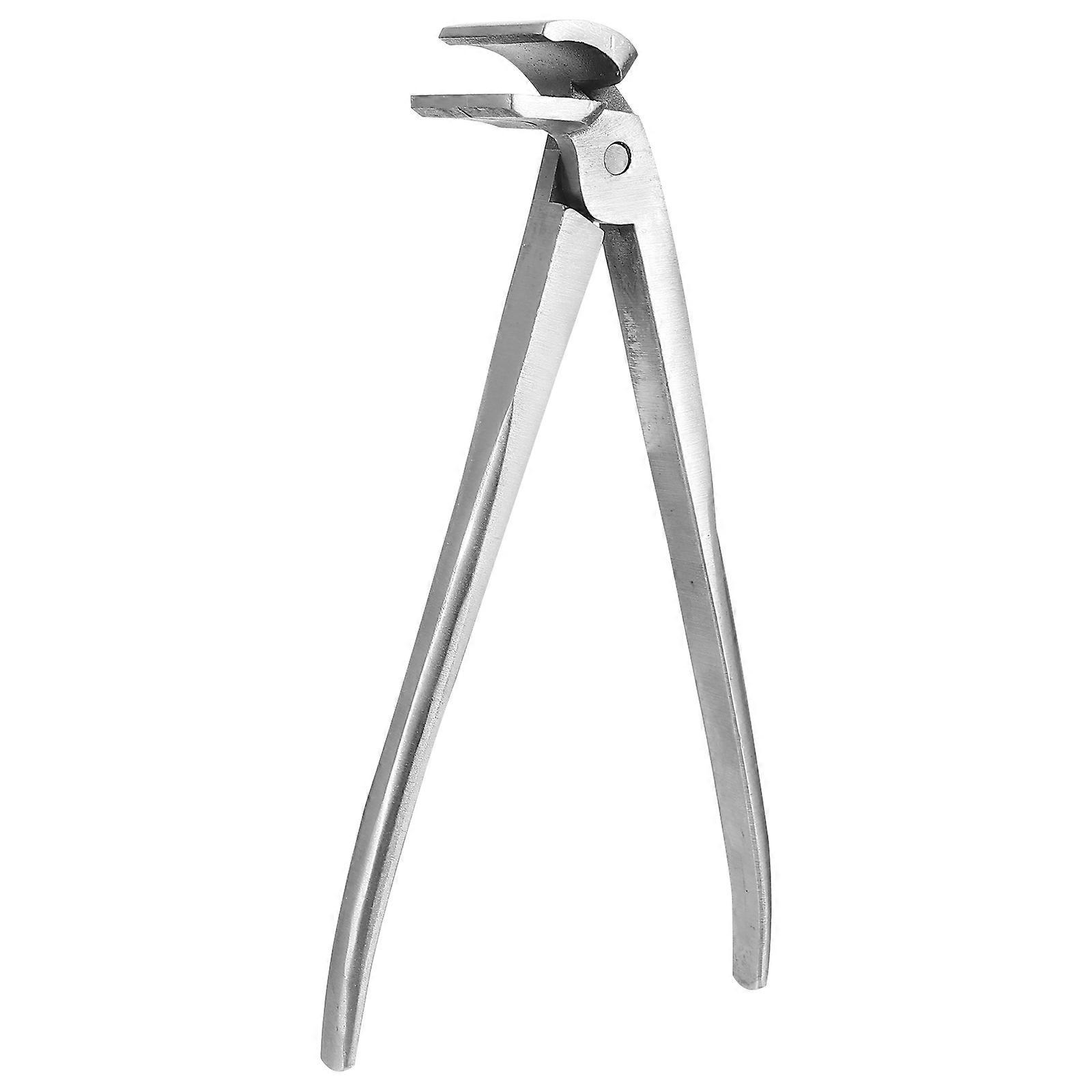 Silver Steel Press Flatten Plier for Craft Durable Easy to Use for DIY Projects 5.5 Inch