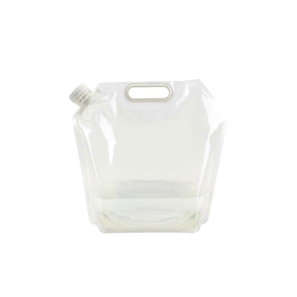 Folding Water Storage Carrier Rectangular Container For Travel Outdoor Activities 5L Clear 4Pcs