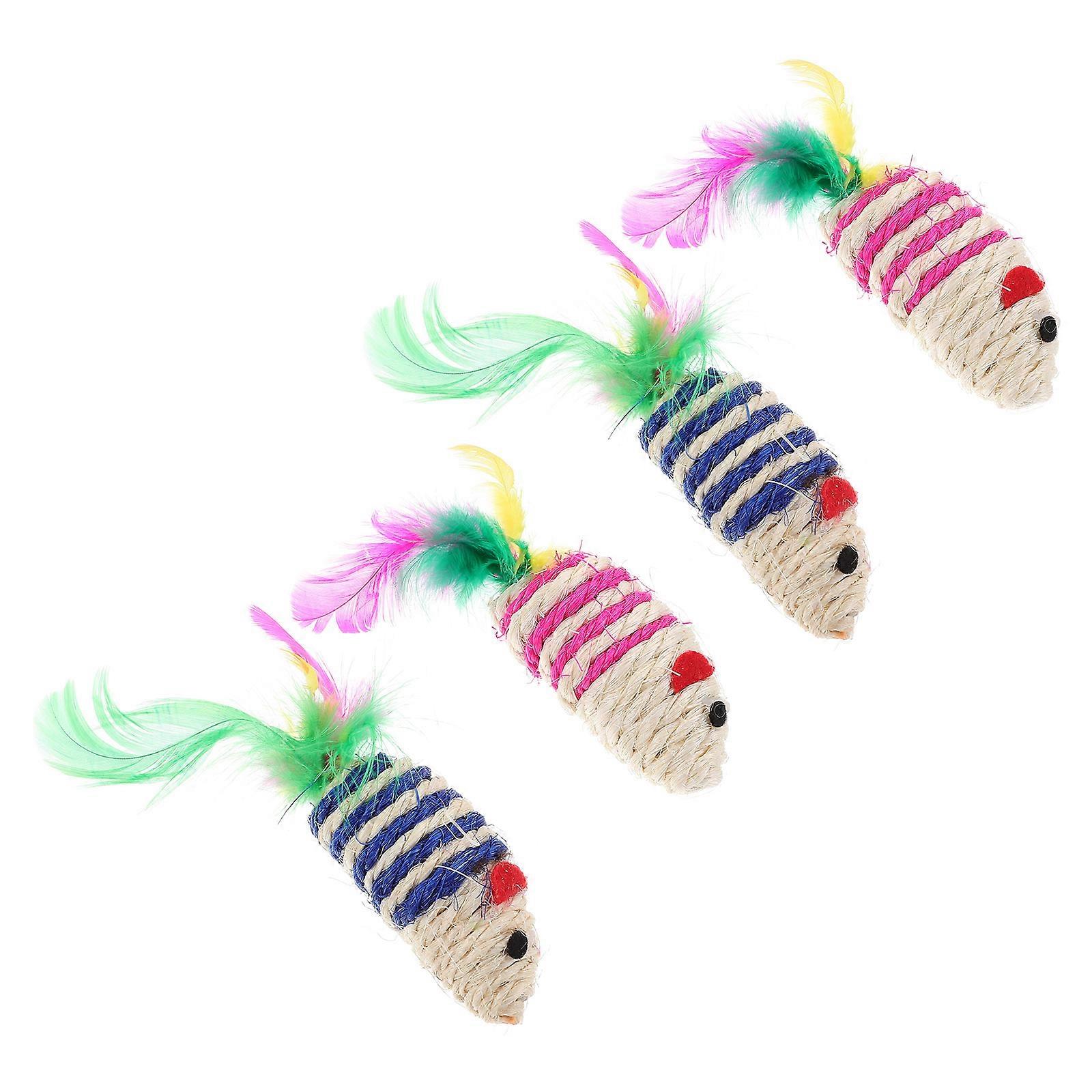 4pcs Cute Mouse Cat Chew Toys for Kittens – Engaging Indoor Play to Keep Cats Active and Entertained